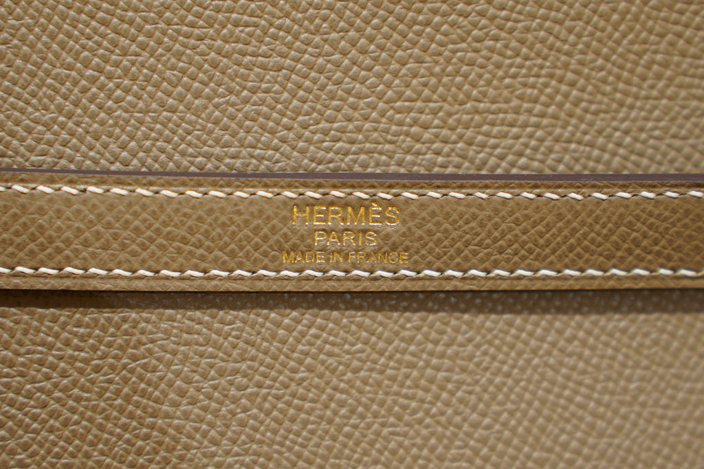 Hermes | Kelly 28 – Togo – Grau – Goldene Hardware