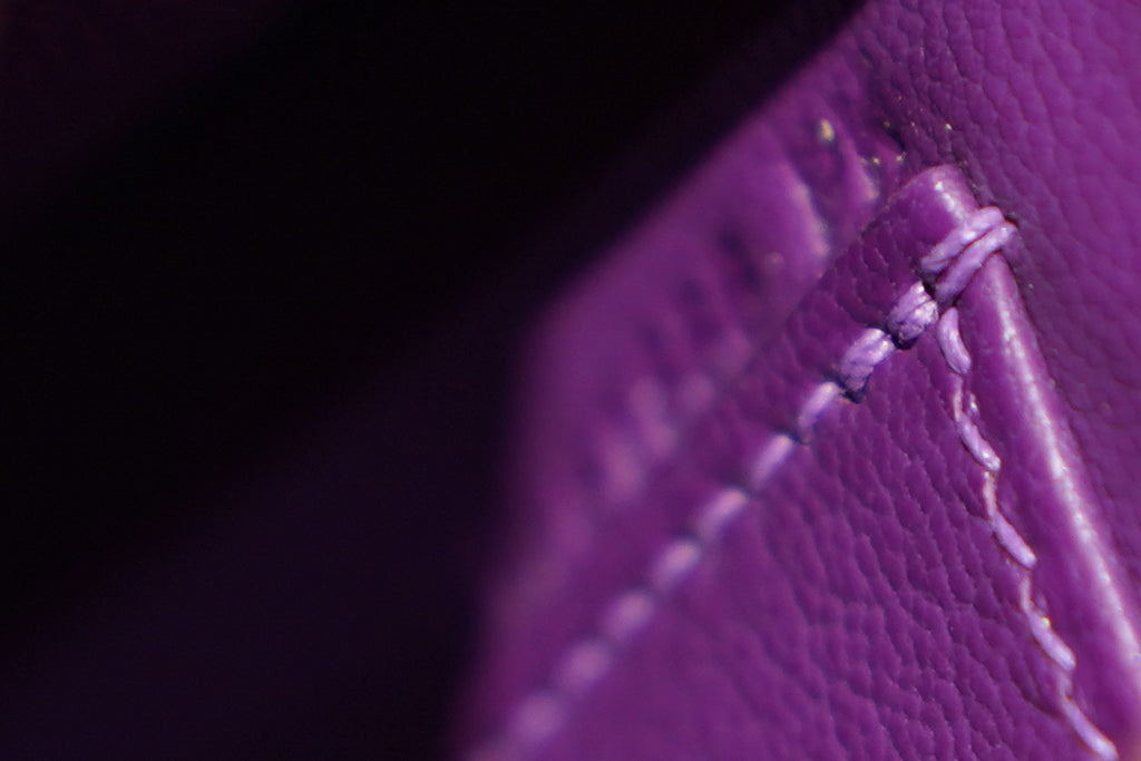 Hermes | Mini Kelly – Ostrich Limited Edition – Purple & White