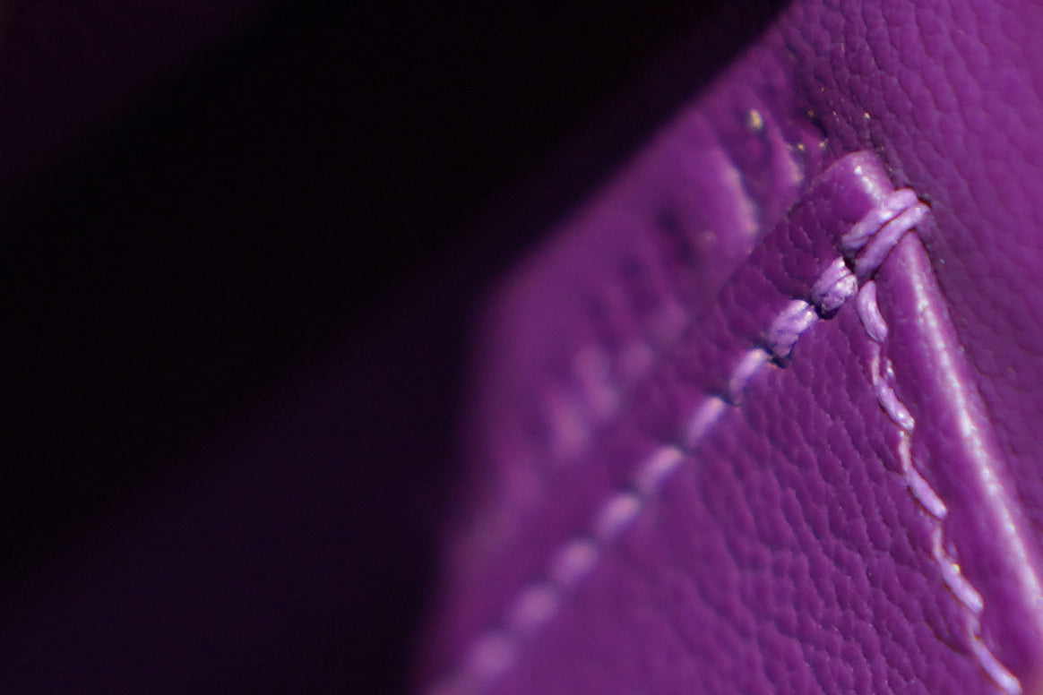 Hermes | Mini Kelly – Ostrich Limited Edition – Purple & White