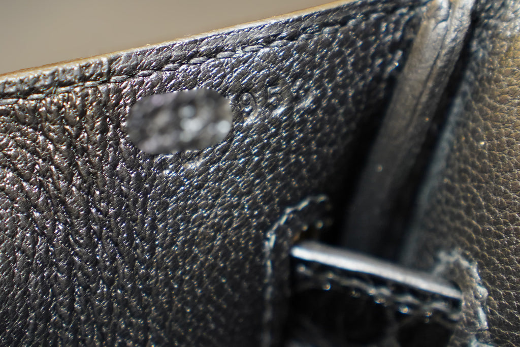 Hermes | Birkin 30 – Noir Touch – Glänzendes Niloticus-Krokodil- und Togo-Leder – Goldene Hardware