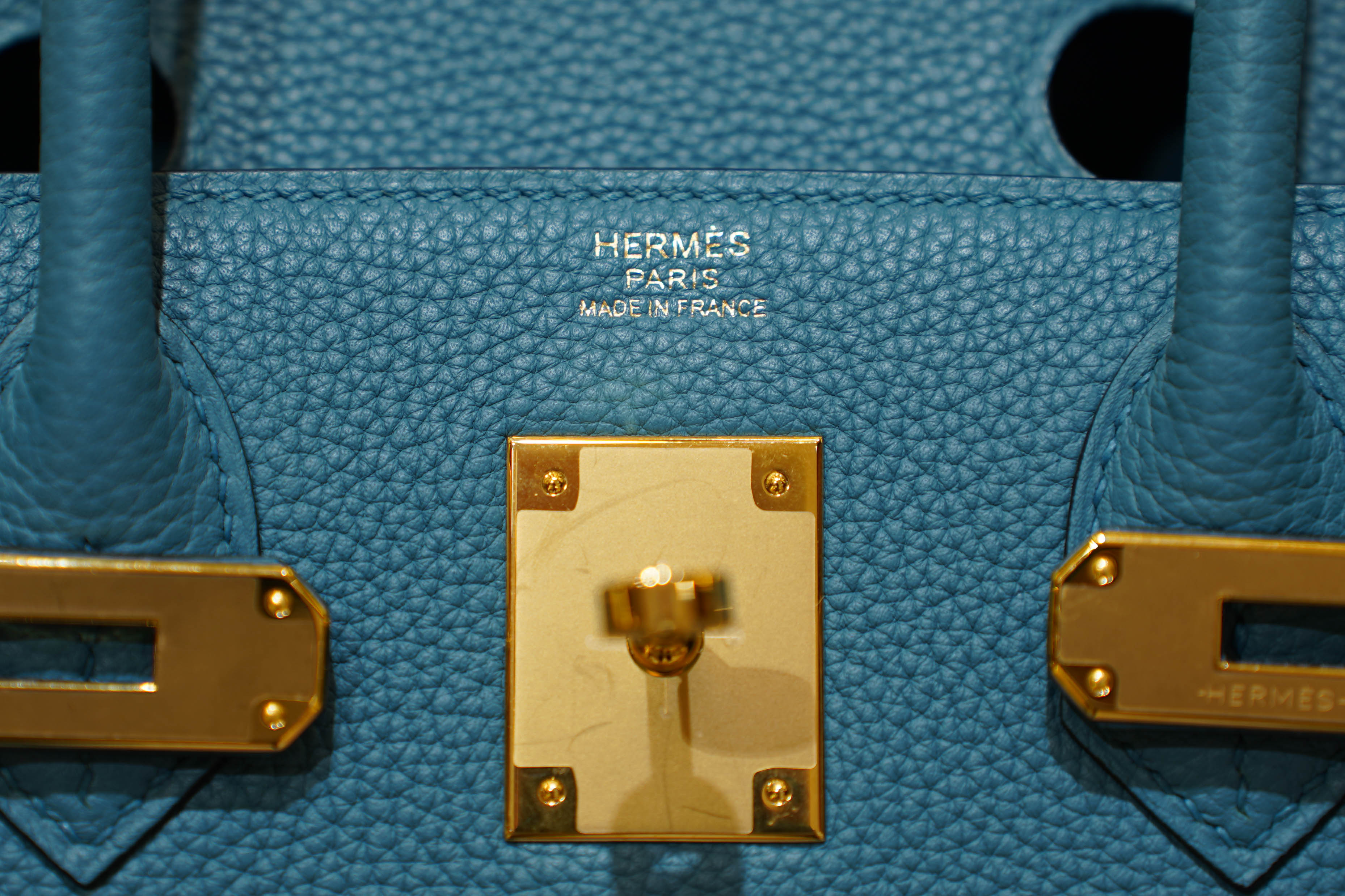 Hermes | Birkin 30 – Togo Leather – Bleu Jean – Gold Hardware
