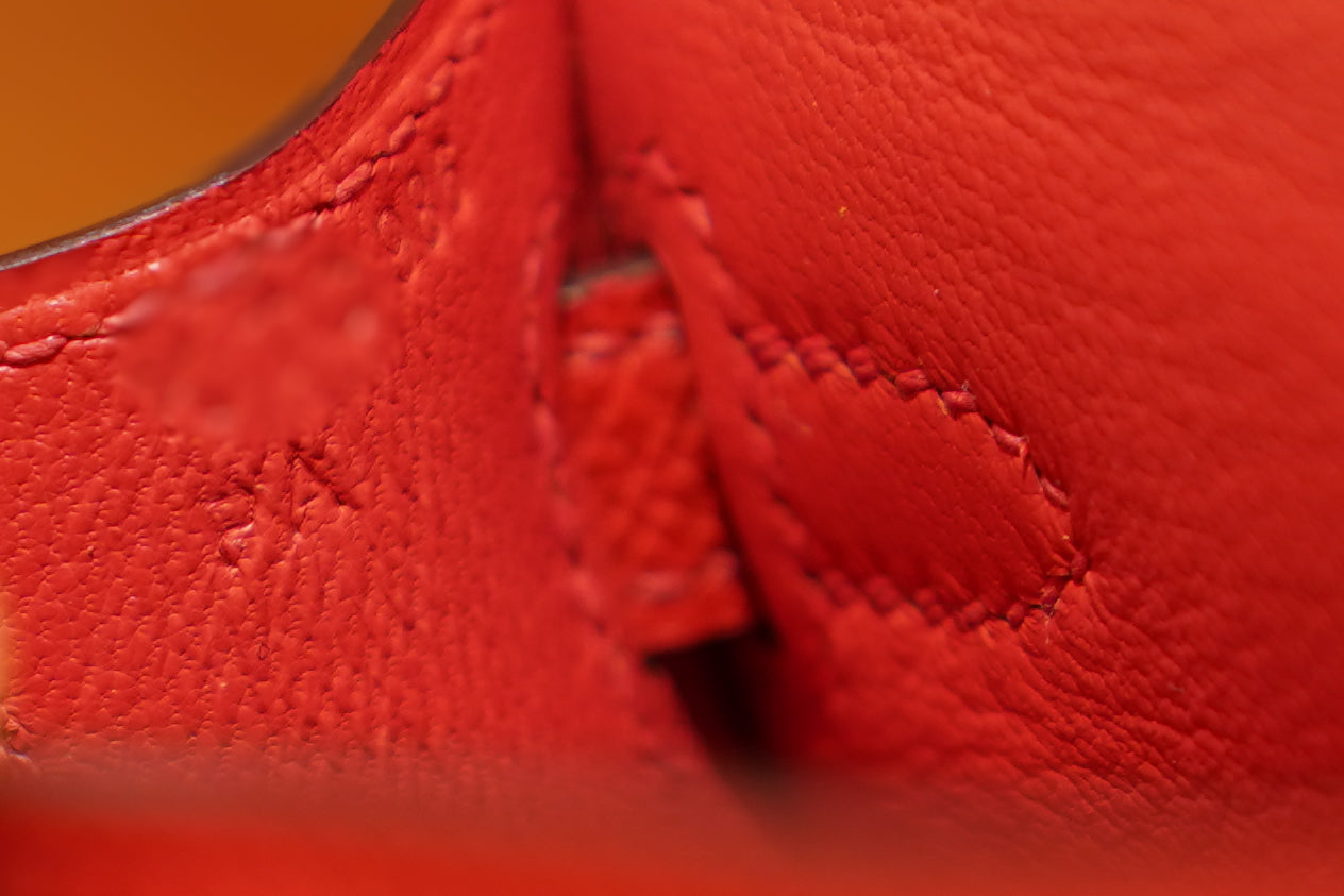 Hermes | Mini Kelly – Epsom – Rouge Casaque – Gold Hardware