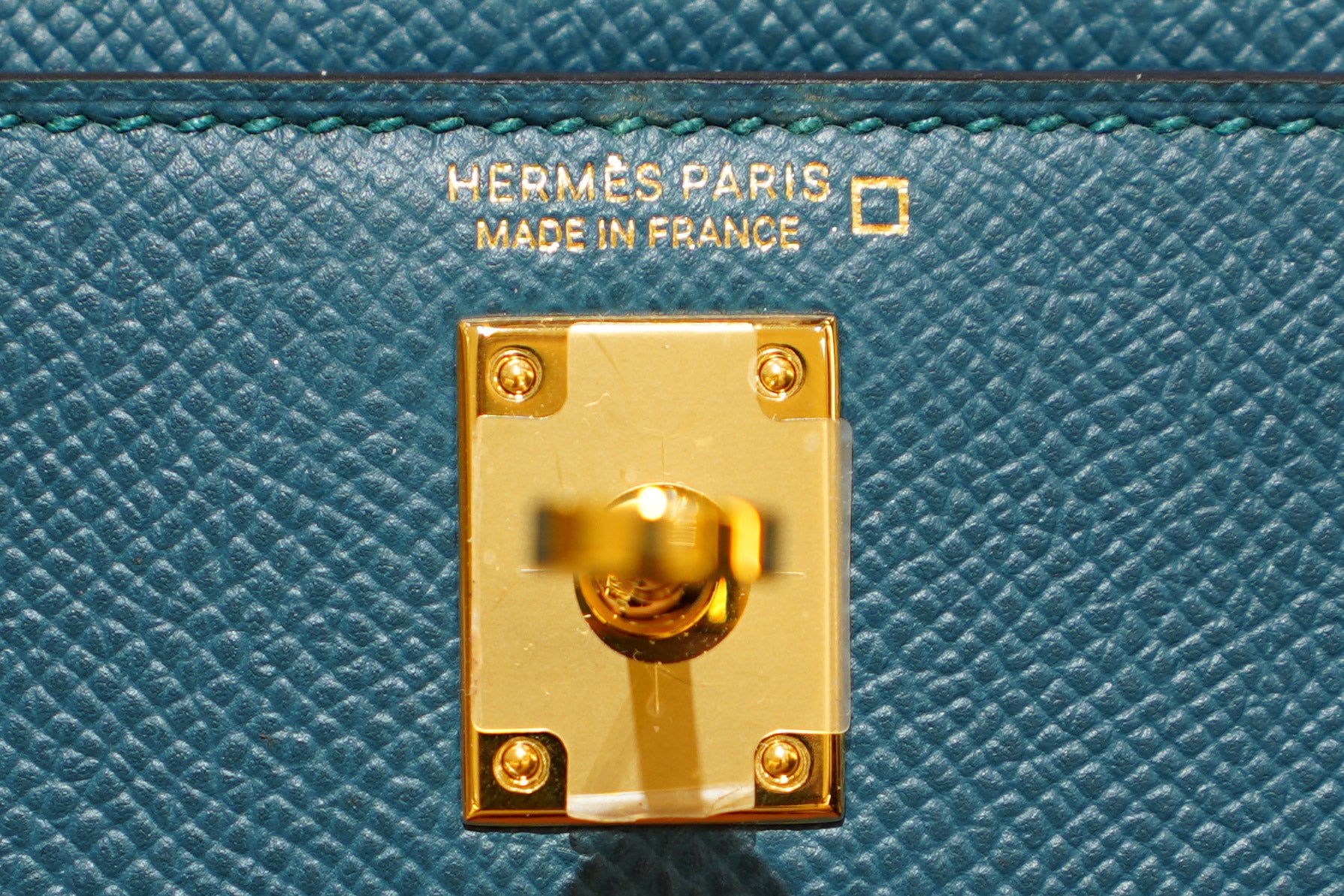 Hermes | Mini Kelly – Epsom Croco Touch – Electric Blue