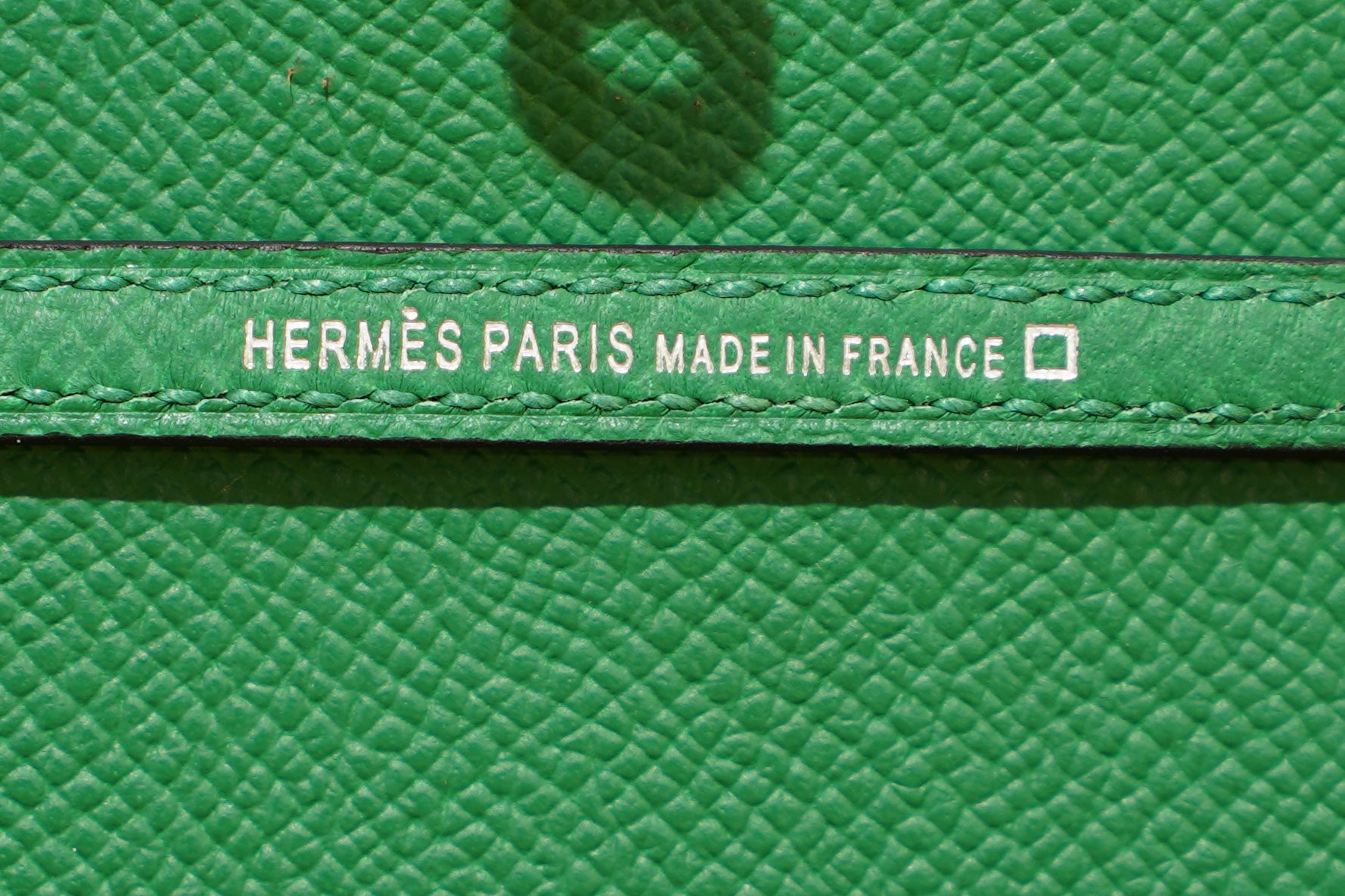 Hermes | Mini Kelly – Epsom Croco Touch – Green – Palladium Hardware