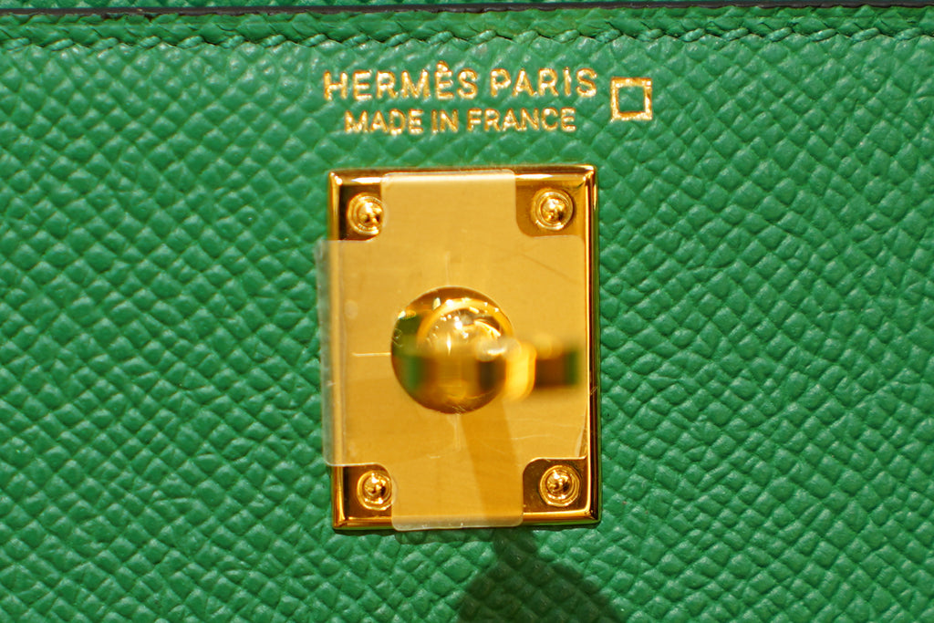 Hermes | Mini Kelly – Epsom Croco Touch – Green – Gold Hardware