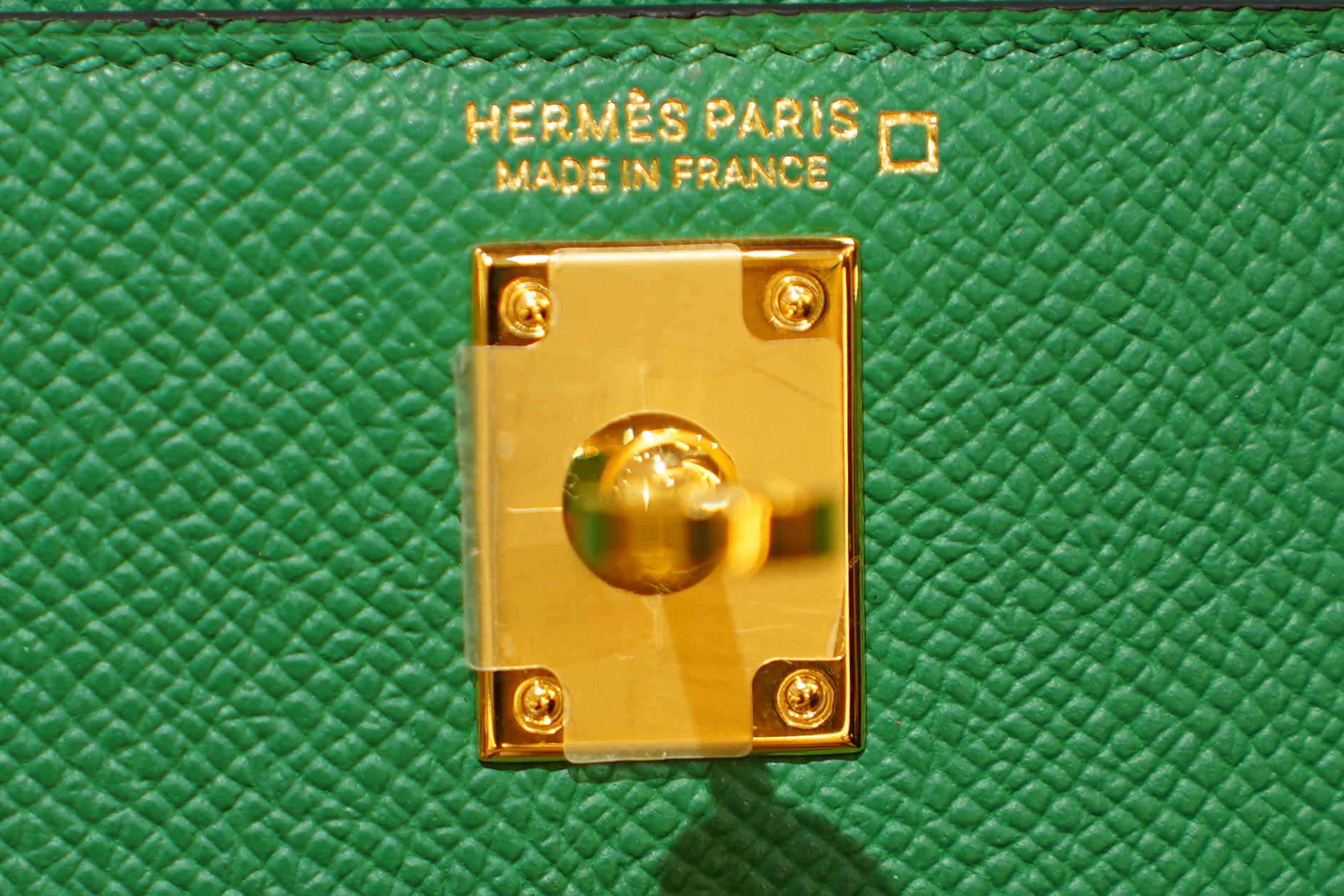 Hermes | Mini Kelly – Epsom Croco Touch – Green – Gold Hardware