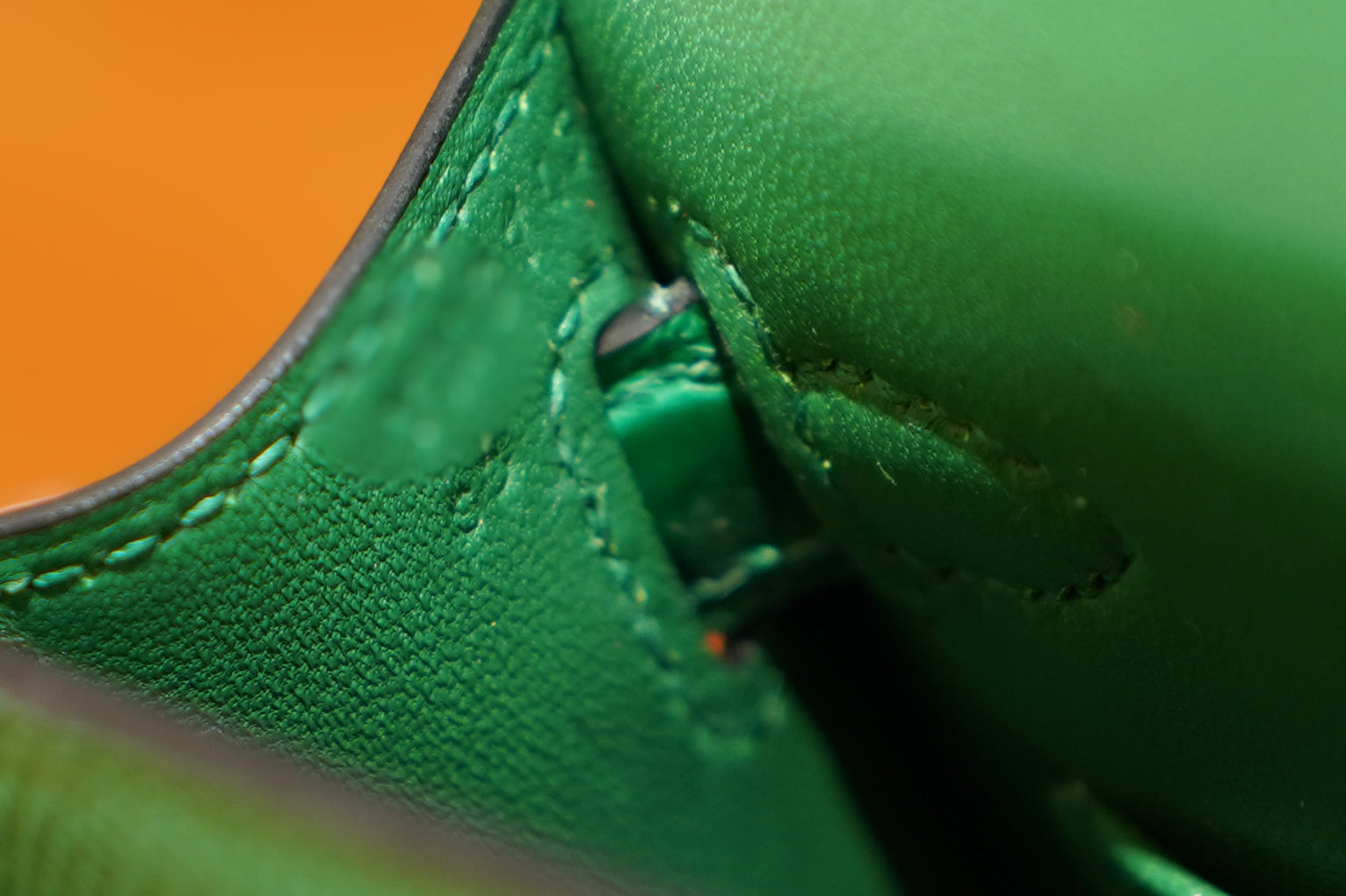 Hermes | Mini Kelly – Epsom Croco Touch – Green – Palladium Hardware